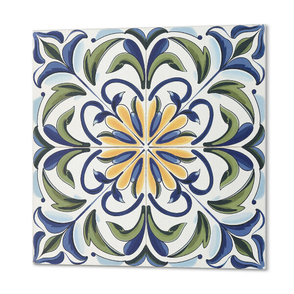 Pvc wall panel square Floral pattern with plant elements