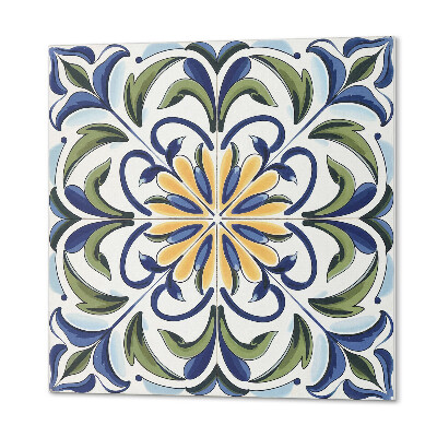 Pvc wall panel square Floral pattern with plant elements