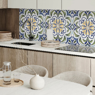 Pvc wall panel square Floral pattern with plant elements