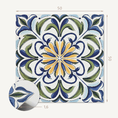 Pvc wall panel square Floral pattern with plant elements