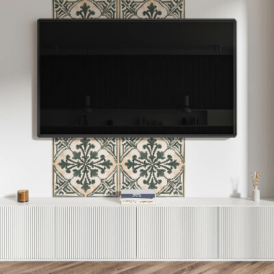 Wall panel square Plant shapes in a square arrangement