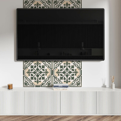 Wall paneling Floral pattern on ceramics