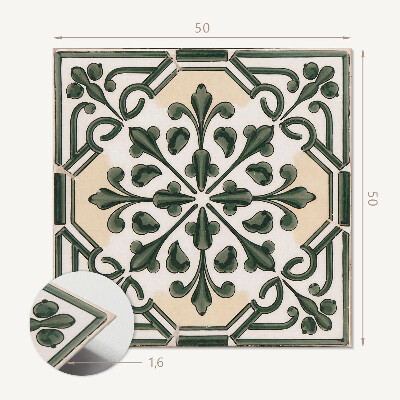Wall paneling Floral pattern on ceramics