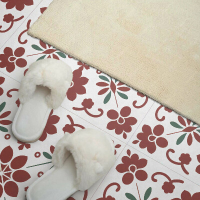 Wall panel square Flowers surrounded by leaves