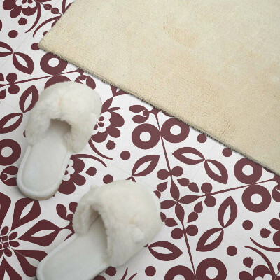 Pvc wall panel square Plant design with flowers and leaves