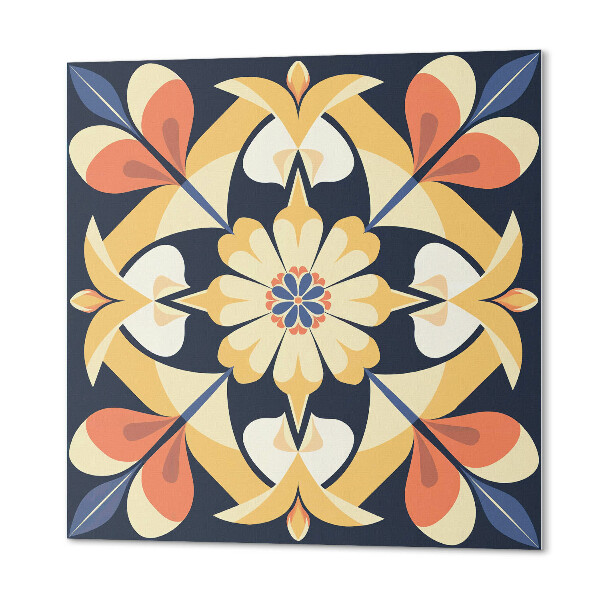 Wall paneling Mandala motif with floral pattern