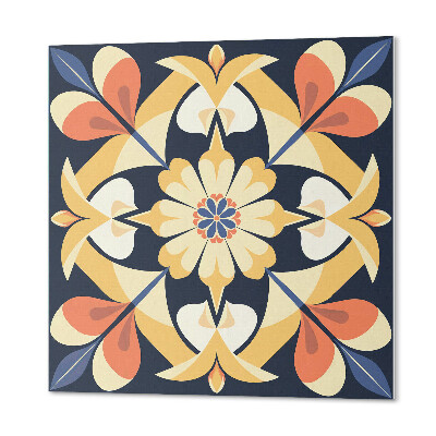 Wall paneling Mandala motif with floral pattern