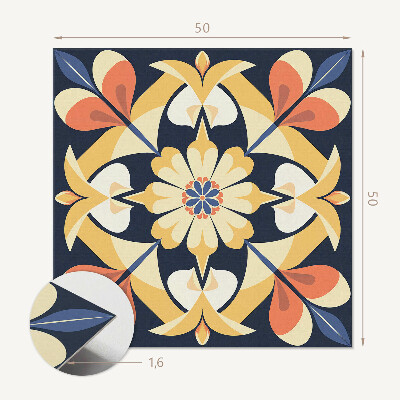 Wall paneling Mandala motif with floral pattern