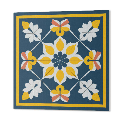 Wall panel square Flowers in perfect symmetry
