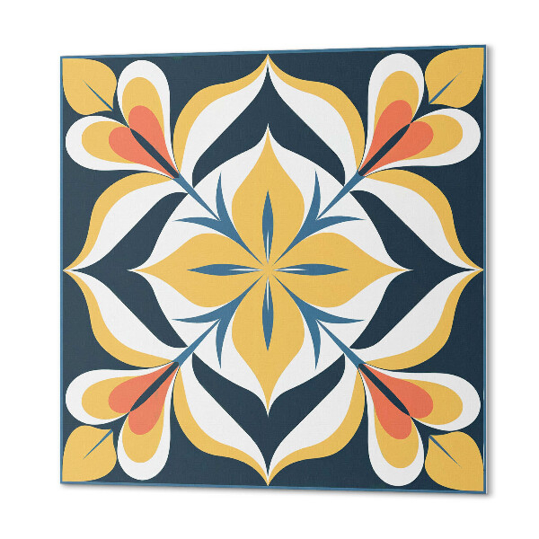 Wall panel square Sophisticated floral print