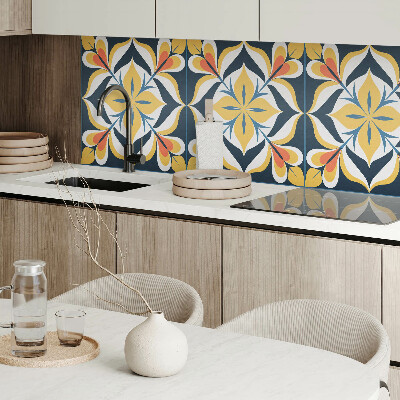 Wall panel square Sophisticated floral print