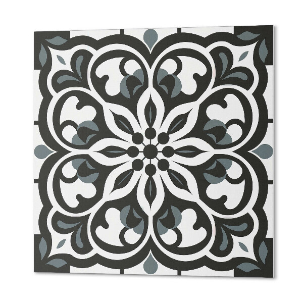 Wall panel square Flowers with delicate decorations