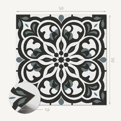 Wall panel square Flowers with delicate decorations