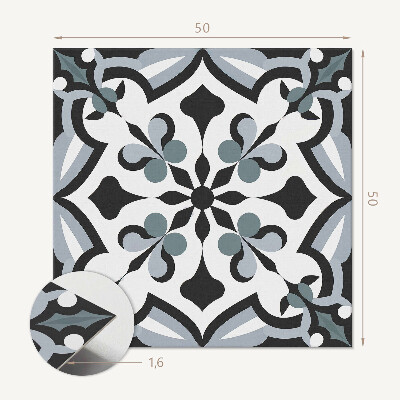 Pvc wall panel square Modern floral pattern