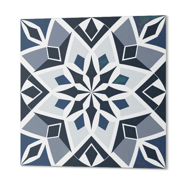 Wall panel square Modern floral motif with geometry