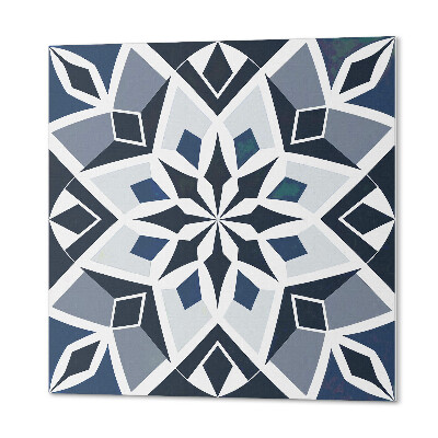 Wall panel square Modern floral motif with geometry