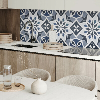 Wall panel square Modern floral motif with geometry