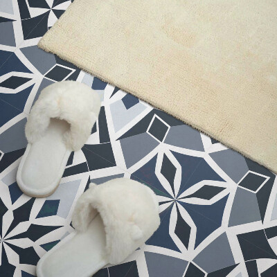 Wall panel square Modern floral motif with geometry