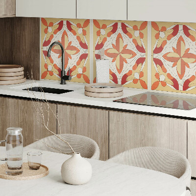 Wall panel square Artistic flower pattern in abstract style
