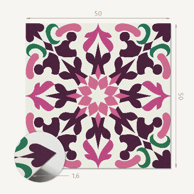Wall panel square Harmony of plant shapes