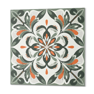 Wall panel square A pattern of flowers surrounded by leaves
