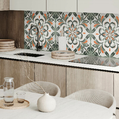 Wall panel square A pattern of flowers surrounded by leaves