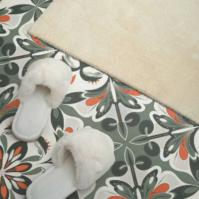 Wall panel square A pattern of flowers surrounded by leaves