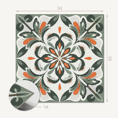 Wall panel square A pattern of flowers surrounded by leaves