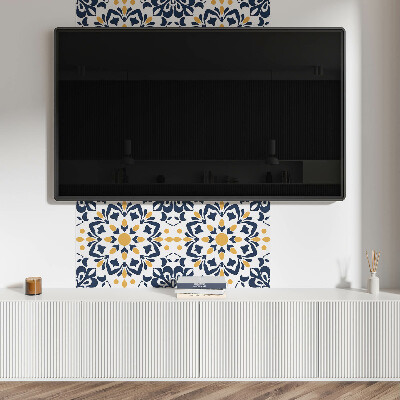 Pvc wall panel square Floral inspirations in mandala design