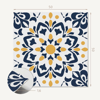 Pvc wall panel square Floral inspirations in mandala design