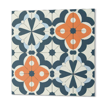 Wall panel square Tiled design with flowers