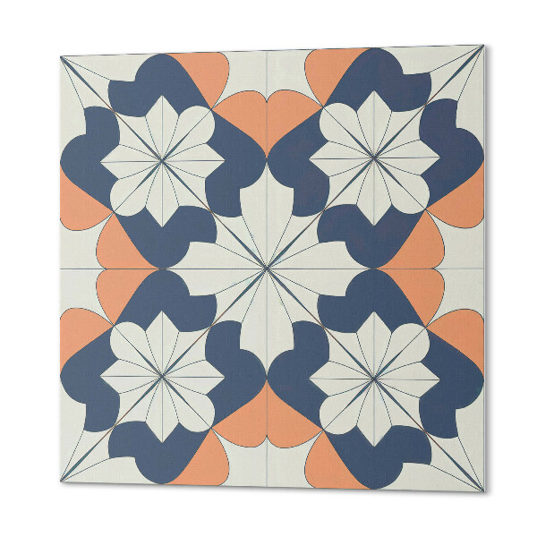 Wall paneling Flowers in a modern geometric style