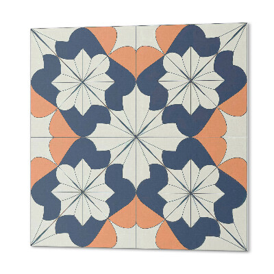 Wall paneling Flowers in a modern geometric style