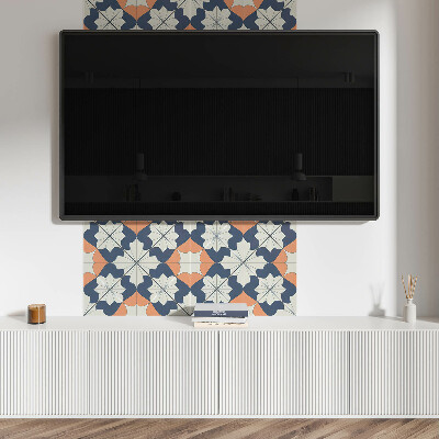 Wall paneling Flowers in a modern geometric style