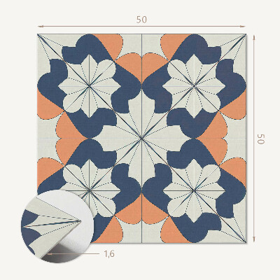 Wall paneling Flowers in a modern geometric style