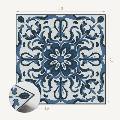 Pvc wall panel square Decorative flowers with intricate patterns