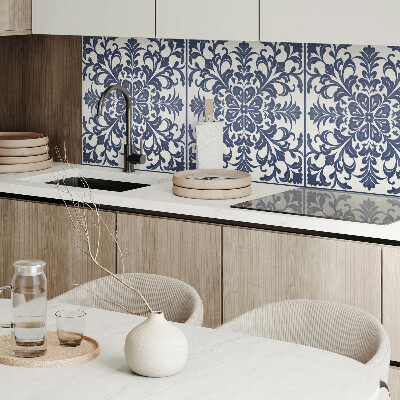 Wall panel square Flowers accompanied by leaves