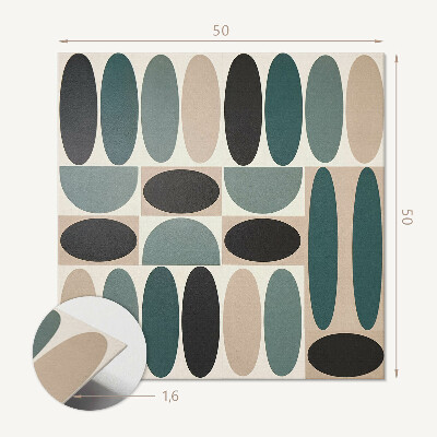 Pvc wall panel square Stylish oval patterns in a modern version