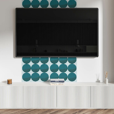 Wall panel square Harmony of shapes in a grid of circles