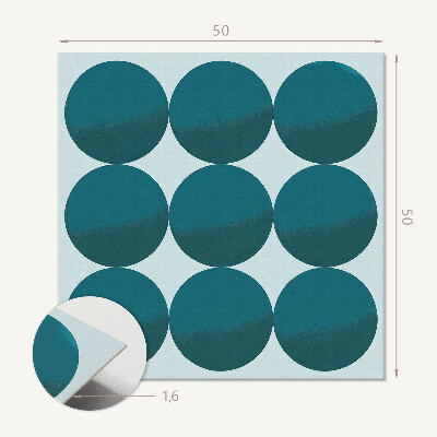 Wall panel square Harmony of shapes in a grid of circles