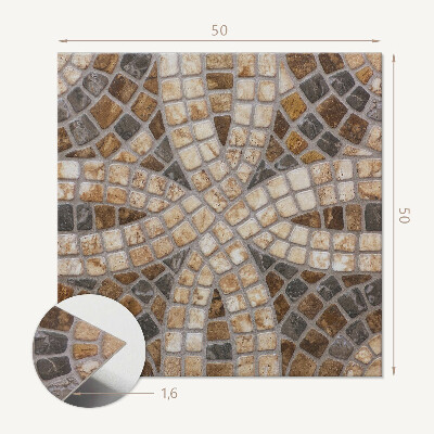 Pvc wall panel square Mosaic pattern with woven details