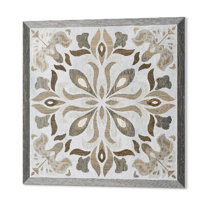 Pvc wall panel square Flowers in harmonious symmetry