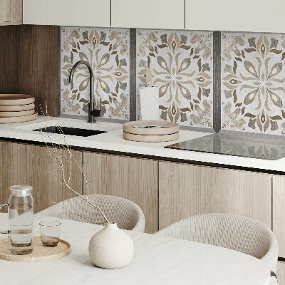 Pvc wall panel square Flowers in harmonious symmetry
