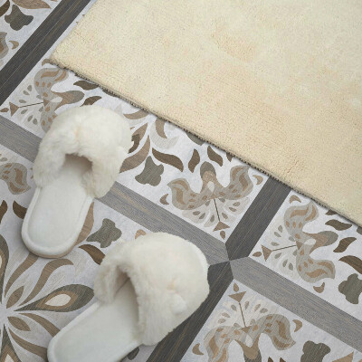 Pvc wall panel square Flowers in harmonious symmetry