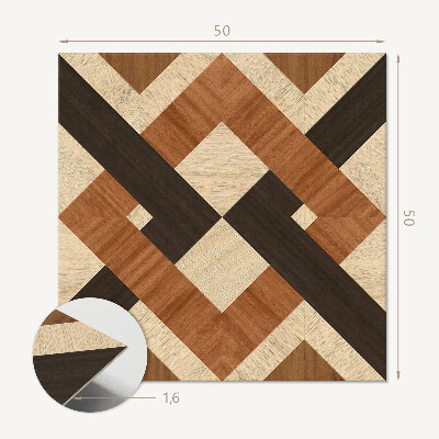 Wall panel square Geometric Wood Pattern
