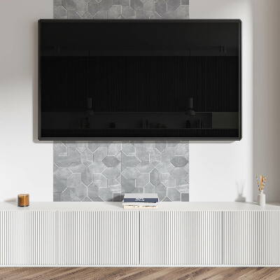 Wall paneling Geometric mosaic in a hexagonal arrangement