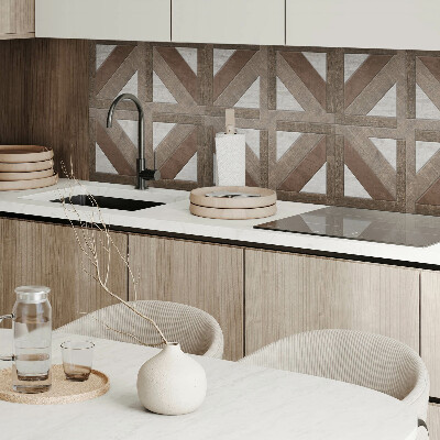 Wall panel square Wood and concrete patterns in harmony