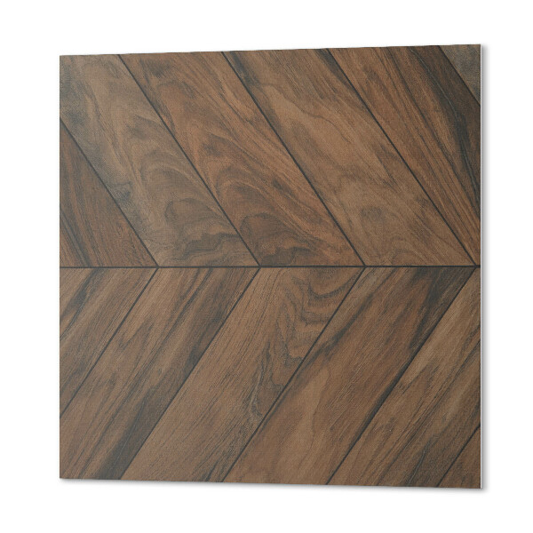 Wall panel square Herringbone pattern of wooden planks