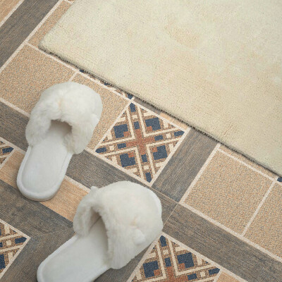 Wall panel square Abstract shapes on tiles