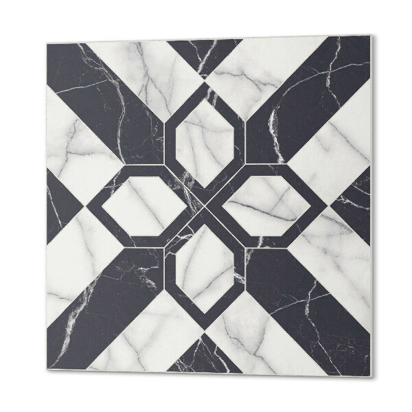 Pvc wall panel square Geometric motifs inspired by marble